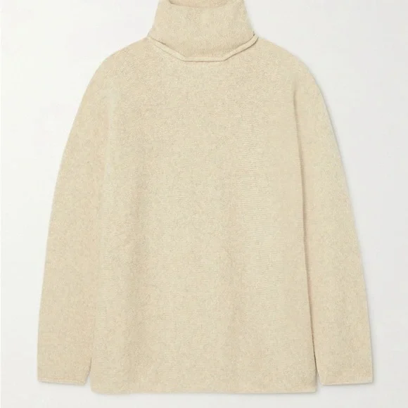 Lauren Manoogian Ecru Alpaca Turtleneck Sweater - Picture 3 of 9
